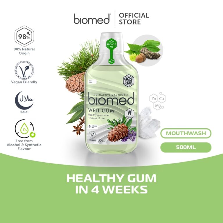 Biomed Complete Natural Mouthwash Well Gum 500 ml Bebas Fluorida
