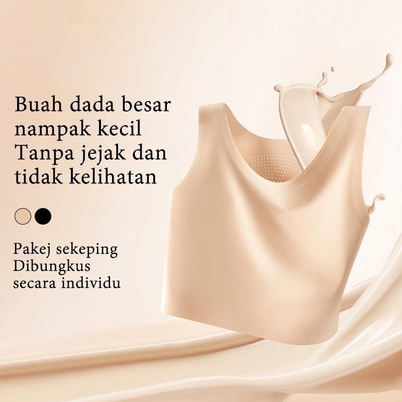 Bra Tidak Nampak Rekaan Alamiah Tali Lebar Anti Peluh Ventilasi Belakang Selesa