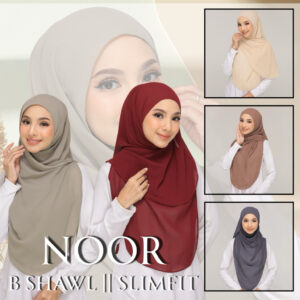 Bshawl Slimfit NOOR Keputusan Memilih Shawl Curve Bidang 45-48 Material Heavy Chiffon