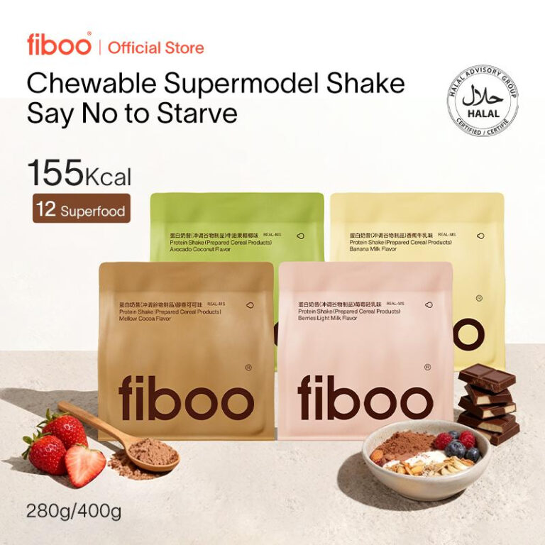Fiboo Meal Replacement Protein Shake 280g dan 400g Pilihan Snek Berkhasiat