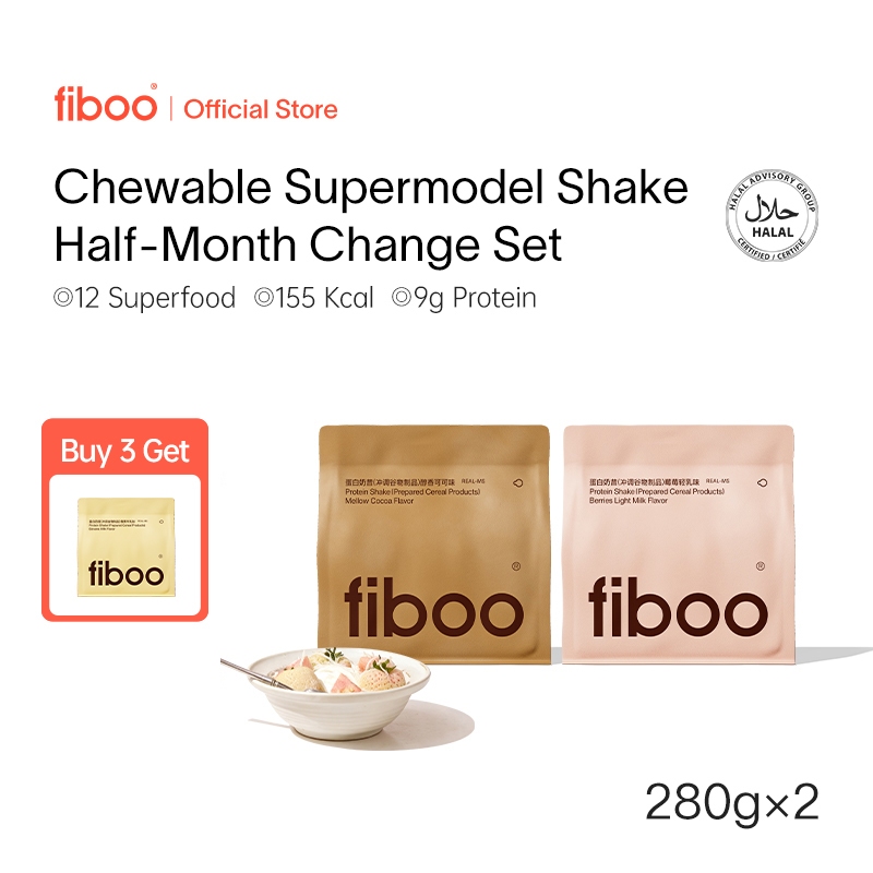 [Buy 3 Free 1] Fiboo Protein Shake Meal Replacement Pilihan Praktikal