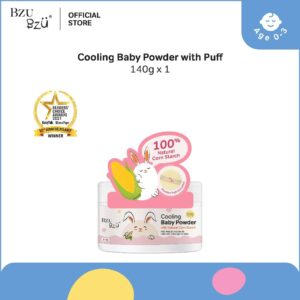 Bedak Sejuk Bayi BZU BZU Cooling Baby Powder dengan Puff 140g