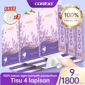 Carina Tisu Gantung Viral 4Ply 200Pulls: Pilihan Tisu Penjagaan Harian Mudah Alih