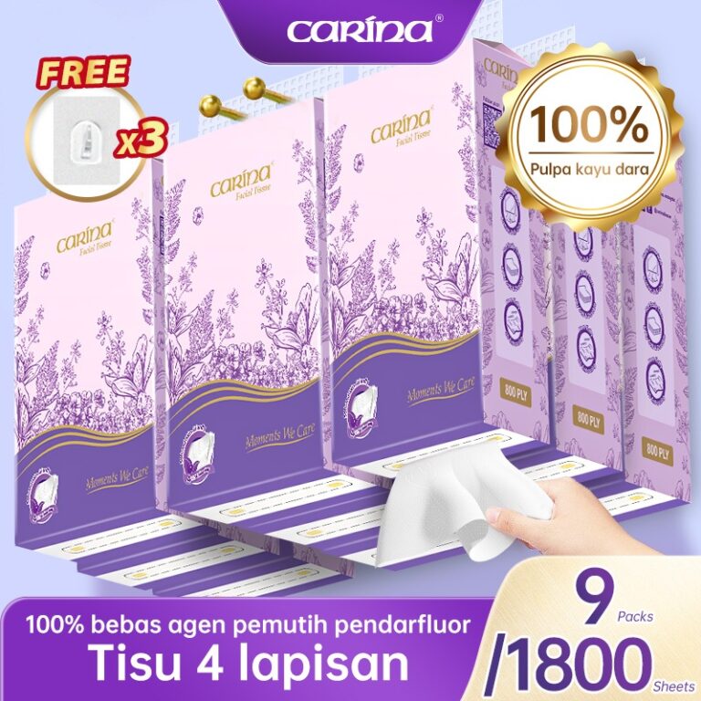 Carina Tisu Gantung Viral 4Ply 200Pulls: Pilihan Tisu Penjagaan Harian Mudah Alih