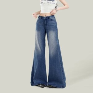 CLAHSE Wide Leg Jeans: Denim Plus Size Potongan Longgar