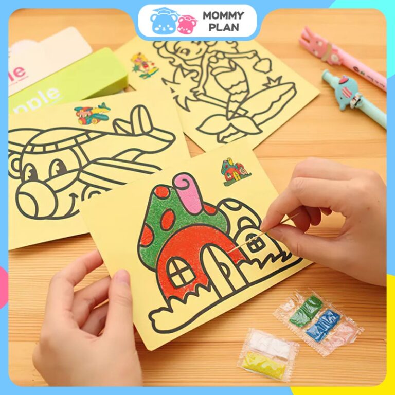 DIY Children Sand Painting Kindergarten Drawing Art Creative Handmade Sand Card Kids Colorful Art Paper