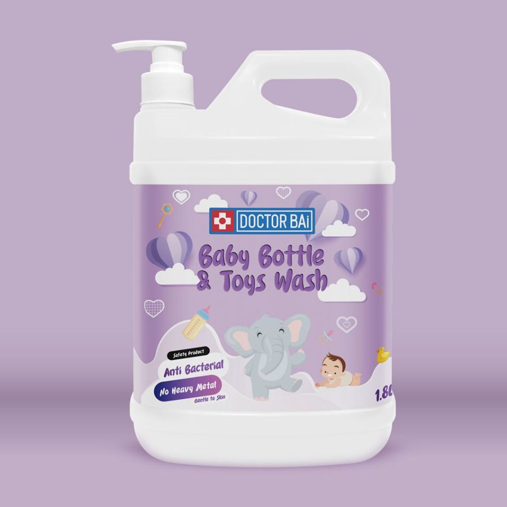 DOCTOR Bai 2IN1 Baby BOTTLE Wash VEGE dan FRUIT Wash 1.8L KIWI APPLE