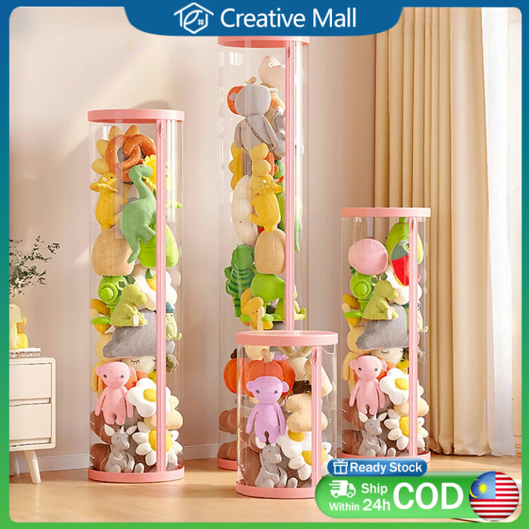 Doll Storage Bucket Transparent Tube Cylindrical Storage Box