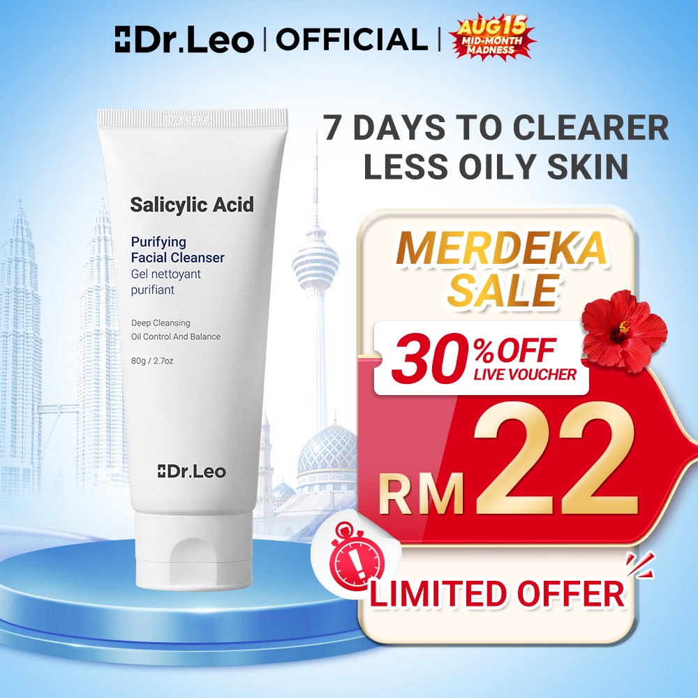 Pencuci Muka Dr.leo Salicylic Acid untuk Kawalan Minyak dan Kulit Berjerawat