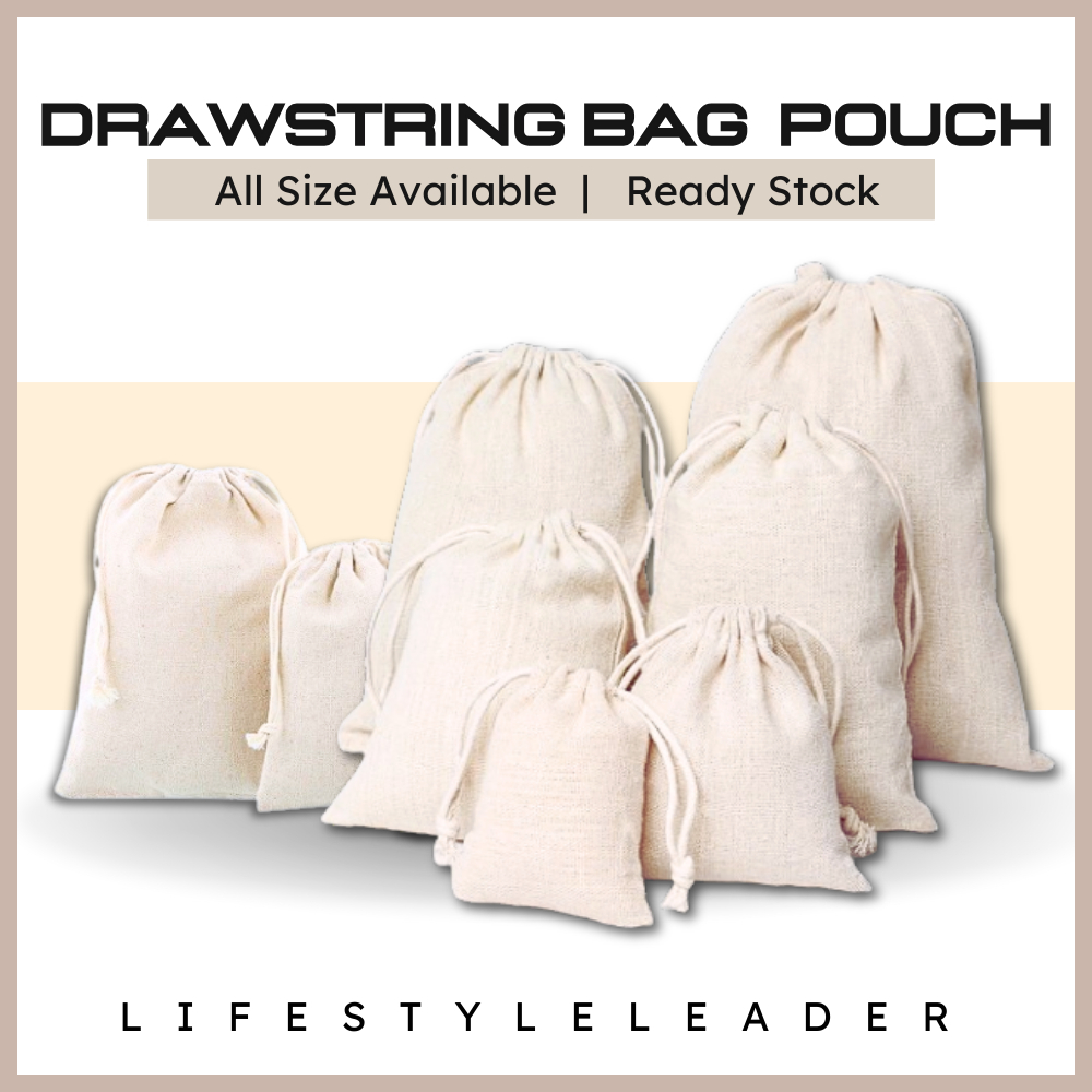 Panduan Memilih Saiz Drawstring Pouch Bag Burlaps Linen Pouch