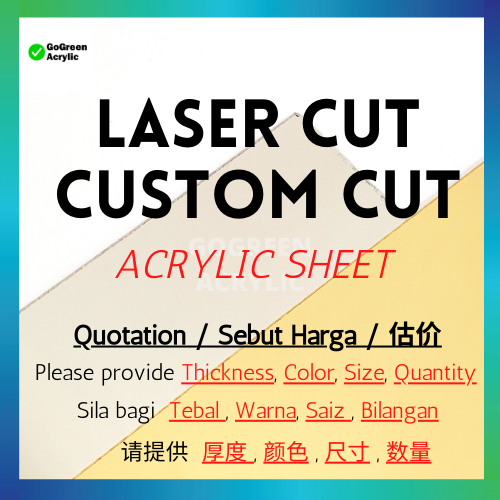Cara Beli Custom Cut Laser Cut Acrylic Sheet Perspex serta Panduan Sebut Harga