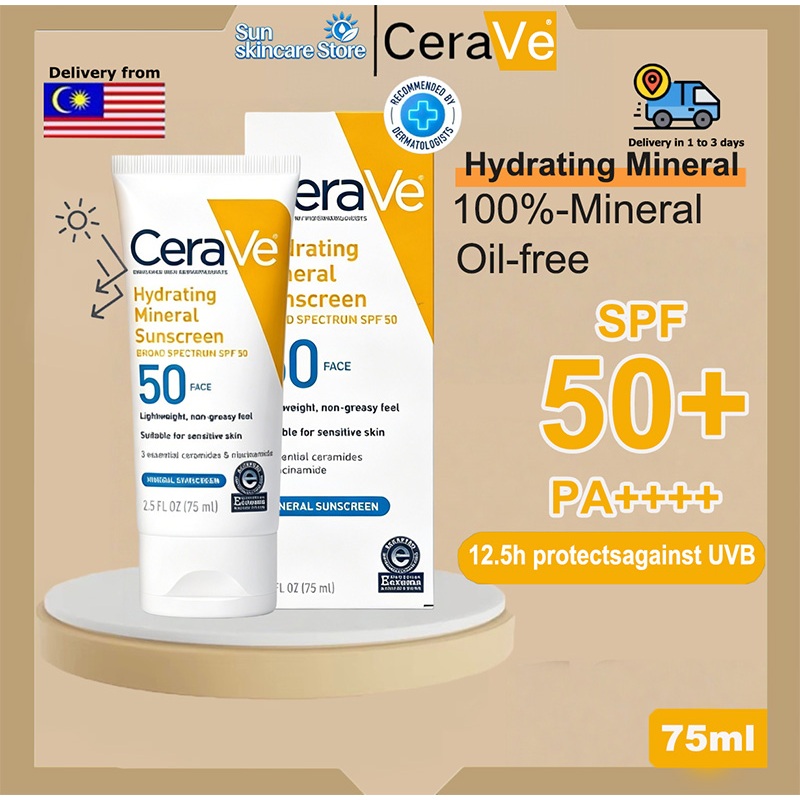 CeraVe Hydrating Mineral Sunscreen SPF50: Selamat untuk Kulit Sensitif?