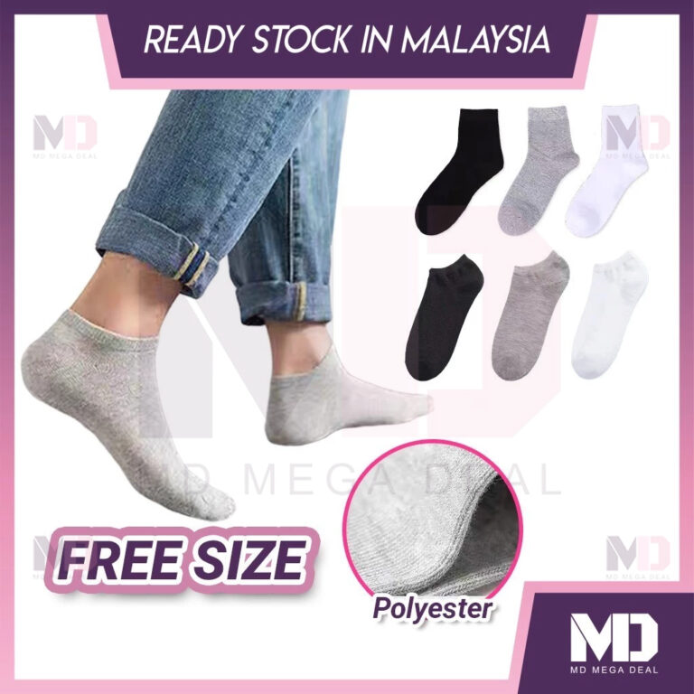 《Mega Deal》Plain Unisex socks School Office Socks Normal Working socks Stoking Kerja Japan Men Women Socks stokin