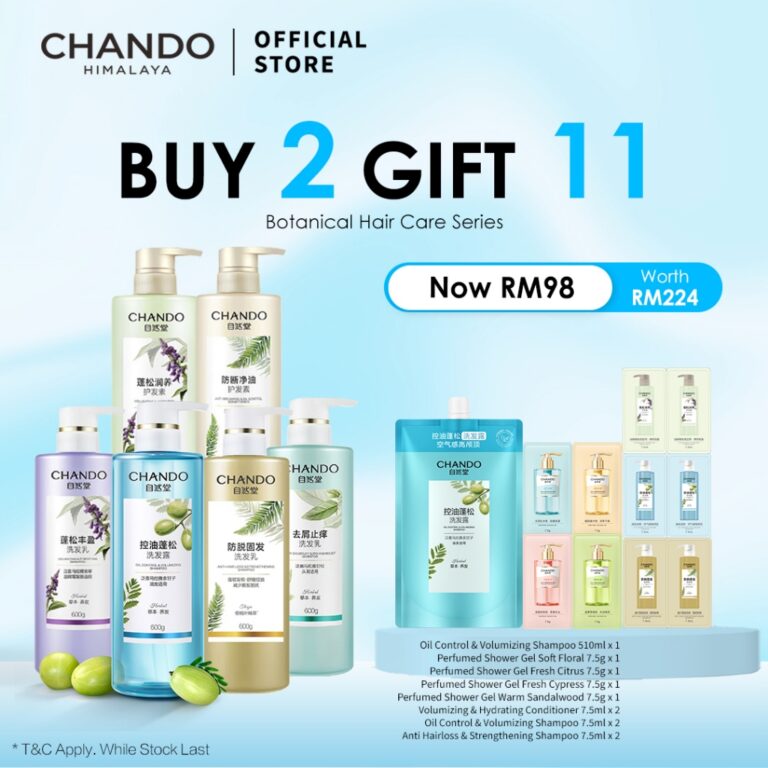 CHANDO Himalaya Oil Control dan Volumizing Shampoo untuk Kawalan Minyak dan Rambut Lebat