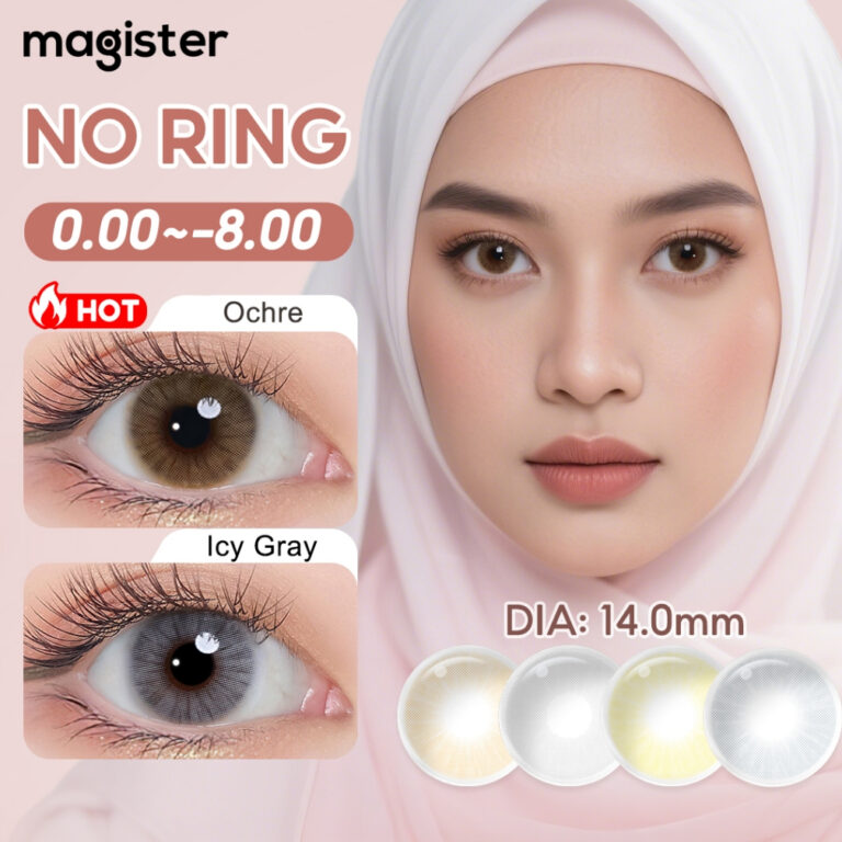 Magister Queen Ochre 14mm: Pilihan Kanta Lekap Brown Gray Tanpa Cincin
