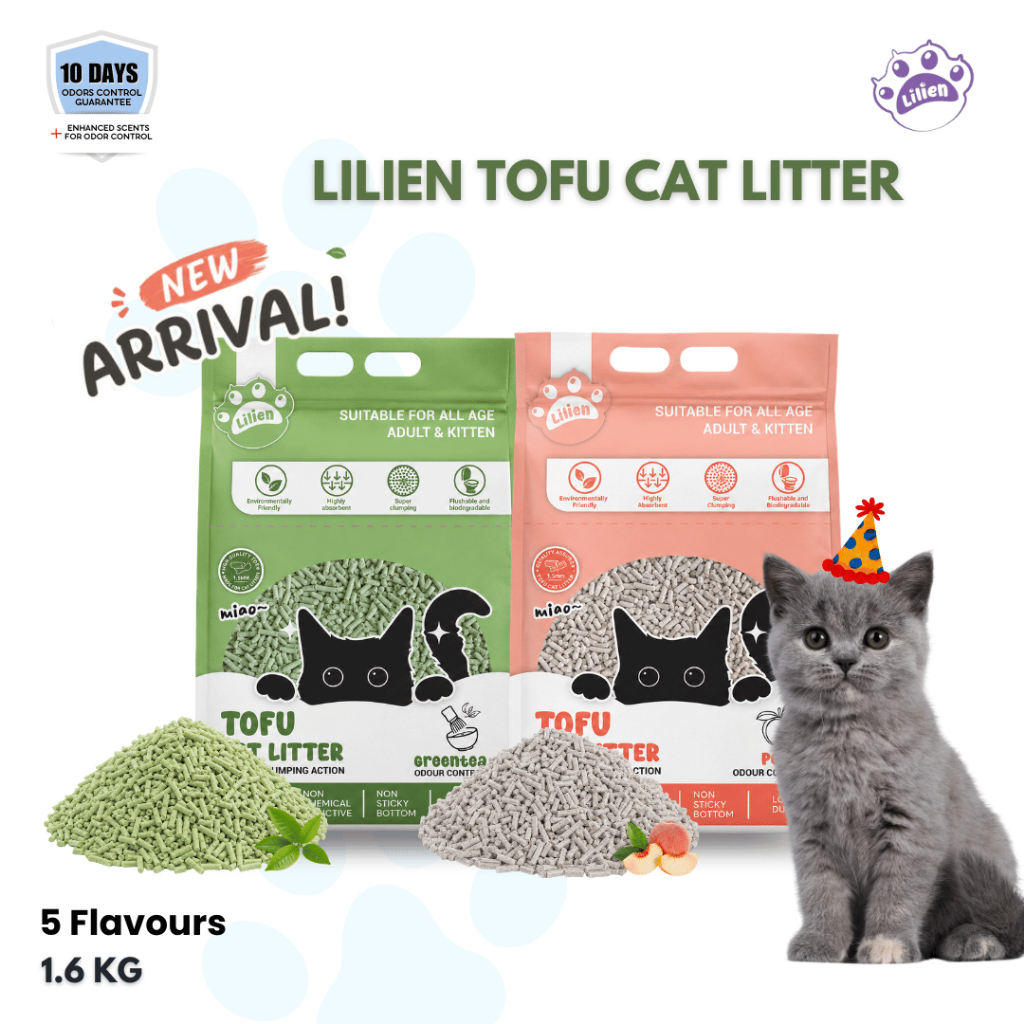Lilien Premium Super Clumping Cat Litter 4L: Pilihan Pasir Tofu dan Ubi Kayu