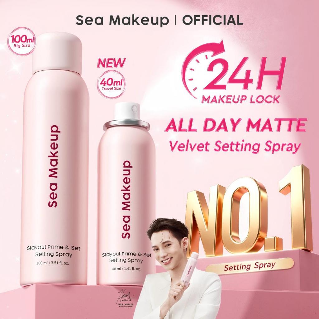 Sea Makeup Stayput Prime dan Set Setting Spray: Fungsi Kawalan Minyak dan Kemasan Velvet Matte