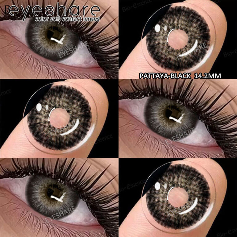 Kanta Lekap Hitam Eyeshare PATTAYA 14.2mm dengan Pilihan Rabun 0.00 Hingga -6.00