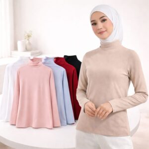 Mid-High Collar Inner Wear Muslimah: Pilihan Inner Baju Kolar Separuh Tinggi