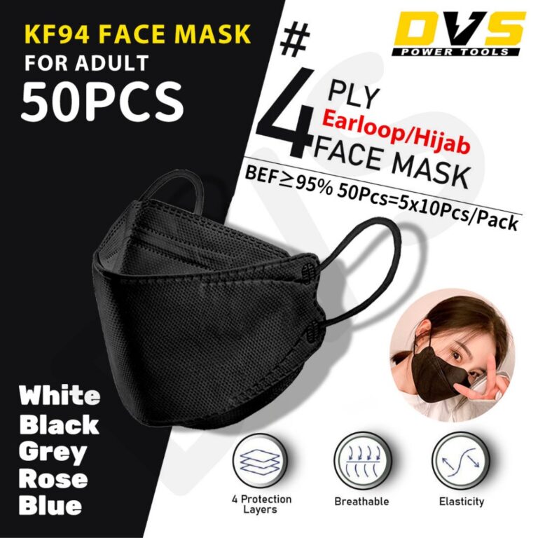 Topeng Muka KF94 4ply Dewasa: Pilihan Perlindungan 3D 50 Keping