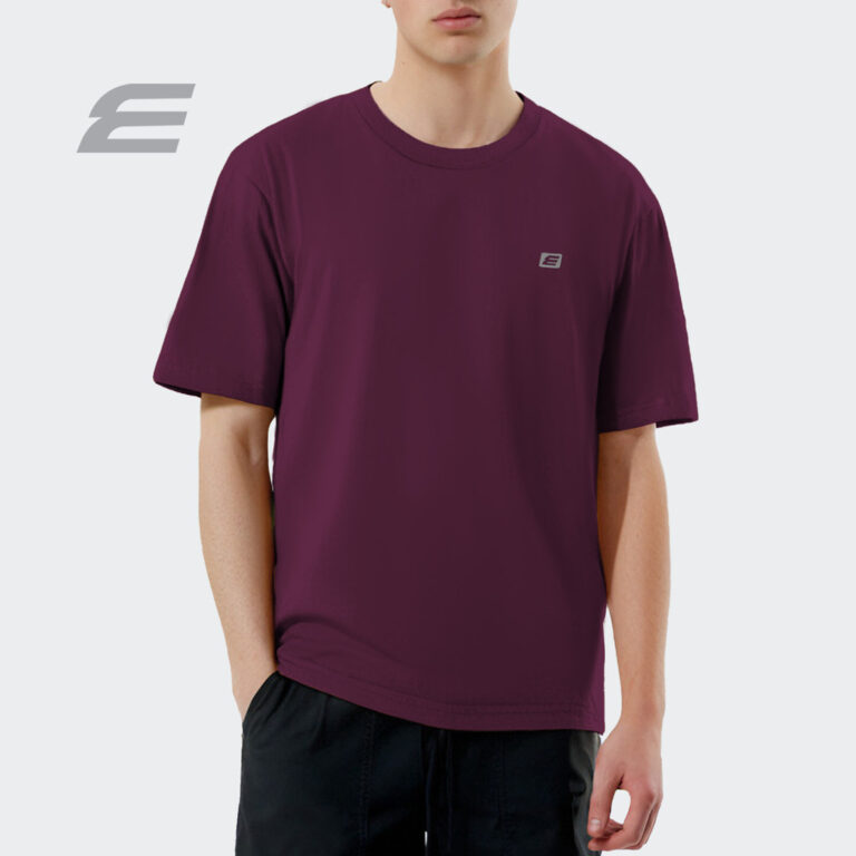 Kemeja-T Kapas Kosong ELGINI E16191 S-XXL untuk Pilihan Harian