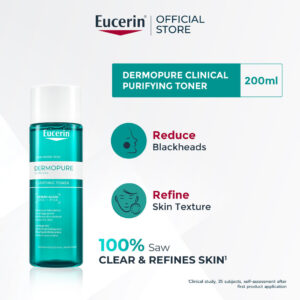 Eucerin Dermopure Clinical Purifying Toner 200ml untuk Kulit Berjerawat