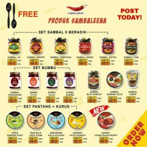 🌟HQ🌟 Sambaleena Sambal Viral Halal Homemade Penambah Selera Snek Pantang Sihat Kurus