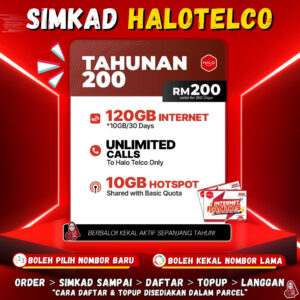 SIMKAD HALOTELCO TUNETALK Pelan Tahunan 120GB: Apa yang Anda Perlu Tahu