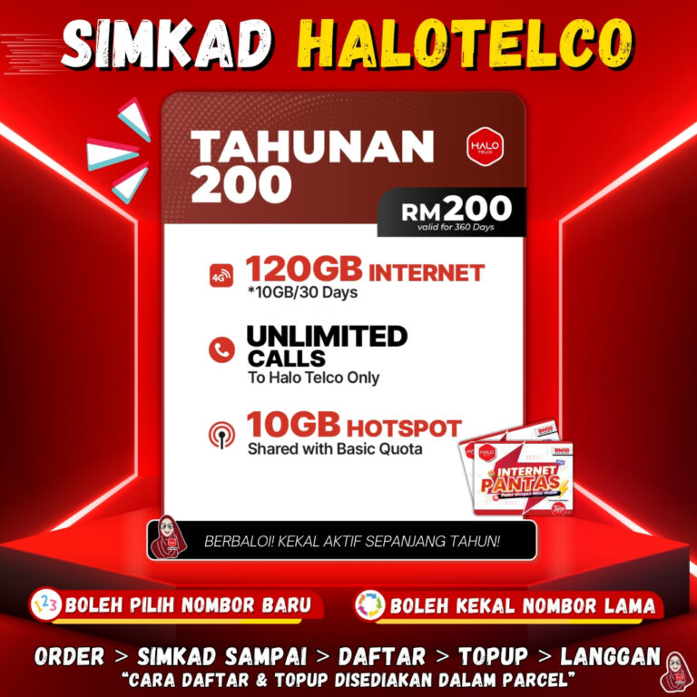 SIMKAD HALOTELCO TUNETALK Pelan Tahunan 120GB: Apa yang Anda Perlu Tahu
