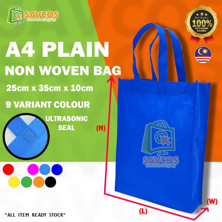 Beg Kertas Plastik Ramah Lingkungan CHEAPEST in SHOPEE🔥 A4 Non Woven Bag / Shopping