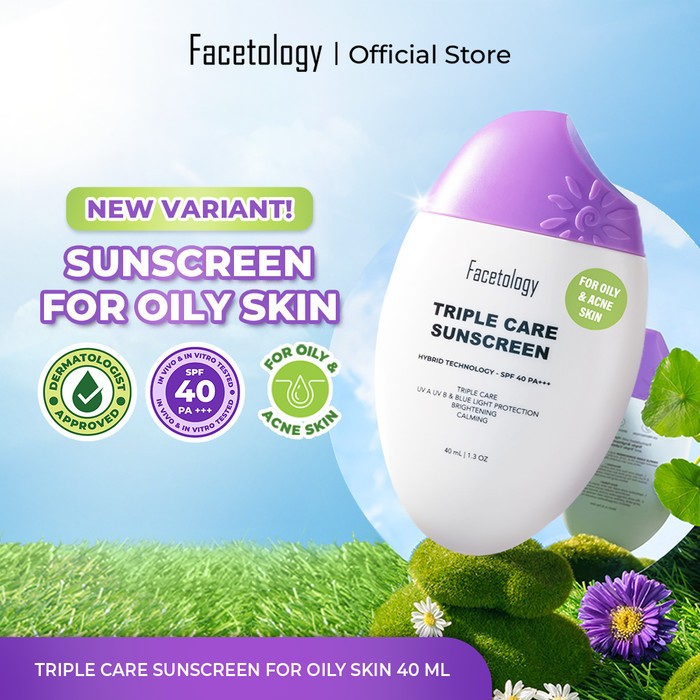 Facetology Triple Care Sunscreen Sesuai untuk Kulit Berminyak?