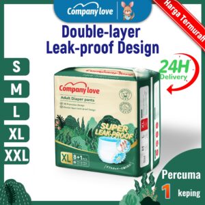 Company Love Adult Diaper Pull-Up Pants: Ciri Penyerapan Kuat dan Panduan Saiz S Hingga 2XL