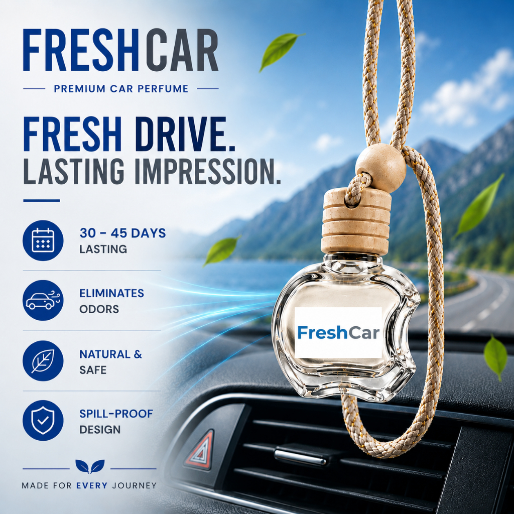 FRESHCAR Car Perfume 10ml, Pilihan Wangian Kereta Saiz Kompak