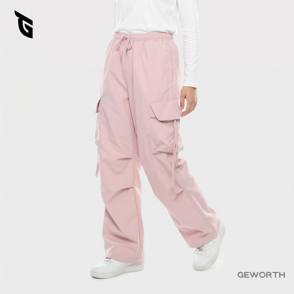 GEWORTH Seluar Cargo Wanita Style Loose