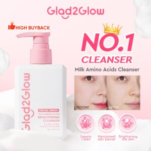Glad2Glow Milk Amino Acid Gentle Cleanser: Fungsi dan Cara Guna