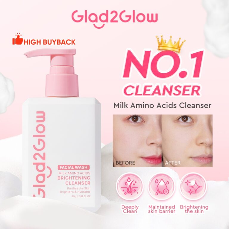 Glad2Glow Milk Amino Acid Gentle Cleanser: Fungsi dan Cara Guna