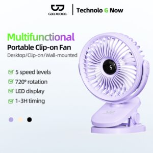 Adakah GOOJODOQ 720° Rotation Portable Mini Clip Fan With LED Pilihan Praktikal untuk Penyejukan Fleksibel?