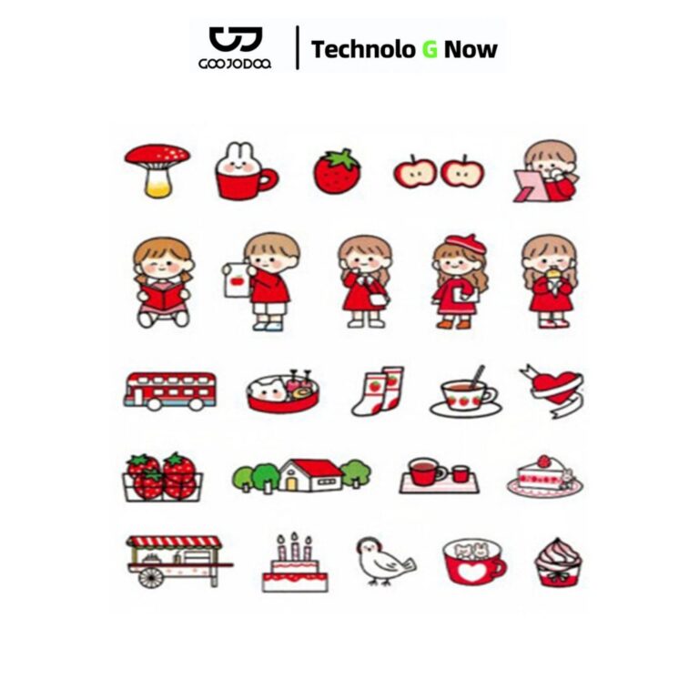 GOOJODOQ DIY Cartoon Decoration Sticker - Random: Pilihan Dekorasi Rawak untuk Barangan Peribadi