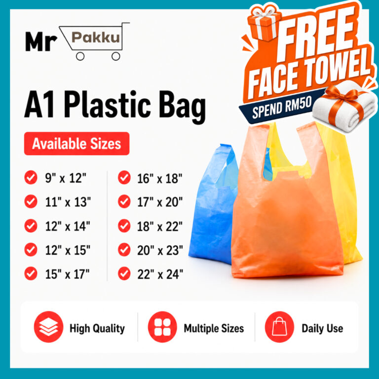Beg Plastik Singlet A1 untuk Kegunaan Peniaga dan Kegunaan Harian