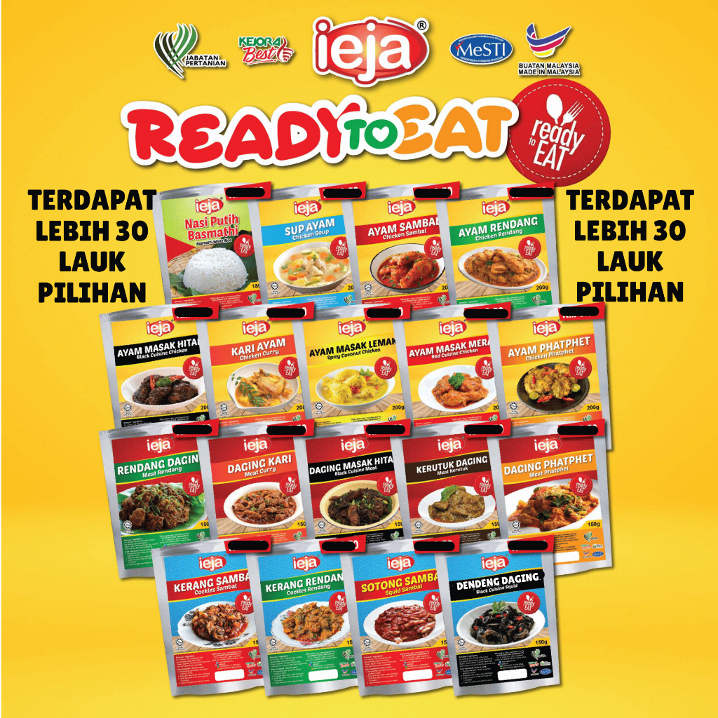Pilihan Makanan Kembara Iejafood Meal Ready To Eat Halal untuk Aktiviti Luar