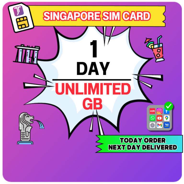 J Travel Singapore SIM Card 1 Day Pilihan Internet Pelancongan Tanpa Had