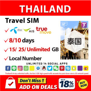 JTravel Thailand SIM Card: Pilihan Data Tanpa Had dan Batas Coverage