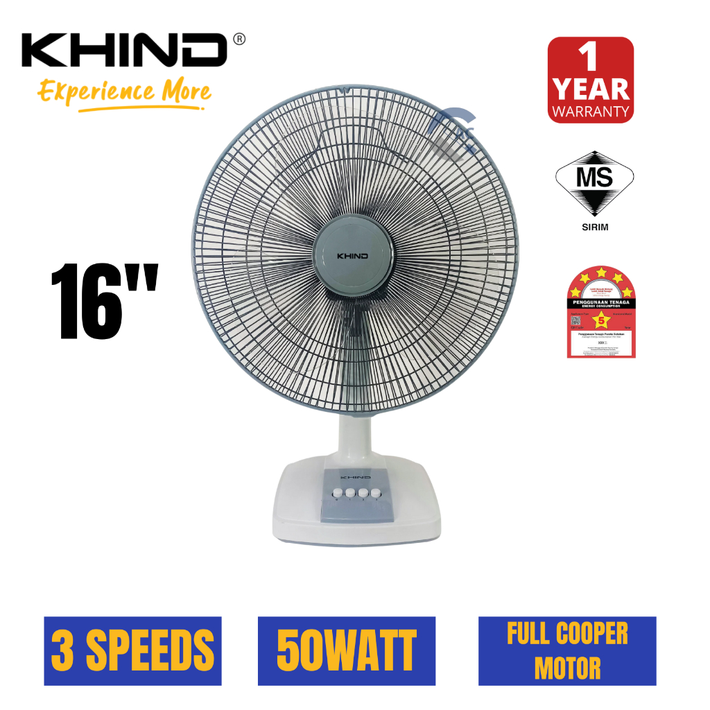 KHIND TABLE FAN 16" TF166: Semakan Prestasi KIPAS MEJA 3 Kelajuan