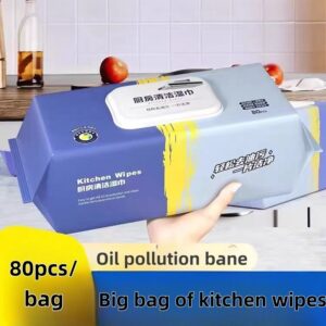 Kitchen Wipes 80 Sheets: Tisu Dapur Basah Pembersih Minyak