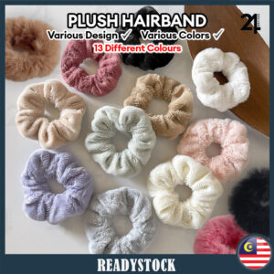 Pengikat Rambut Korean Plush Scrunchies Hairband untuk Gaya Harian