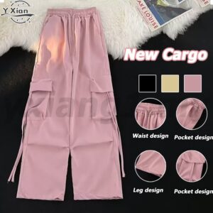 Korean Style Seluar Perempuan Cargo Pants Women Plus Size