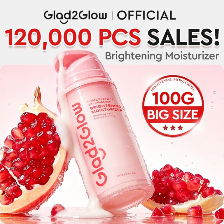 Glad2Glow Pomegranate Niacinamide Brightening Moisturizer: Ciri dan Semakan Varian