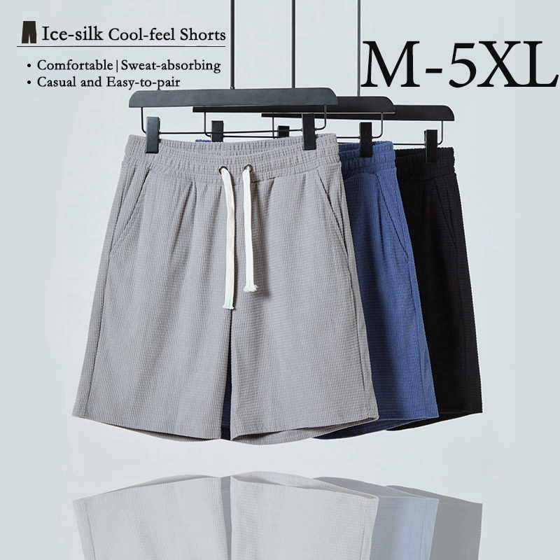 Seluar Pendek Lelaki M-5XL Drawstring Kasual dan Sukan