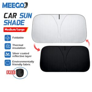 MeeGoo Foldable Front Car Sun Shade Cover: Lindungi Papan Pemuka daripada Panas