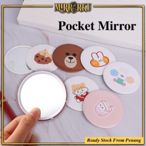 MIRRORKU Makeup Mirror Round Small Pocket Mirror Mini Cermin Bulat Kecil